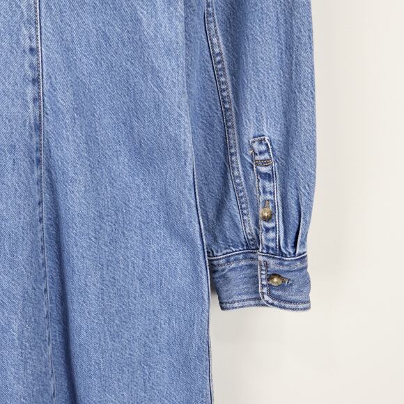 Madewell Seamed Mini Dress In Ramey Wash: Airy Denim Edition Size 2 - Picture 8 of 10